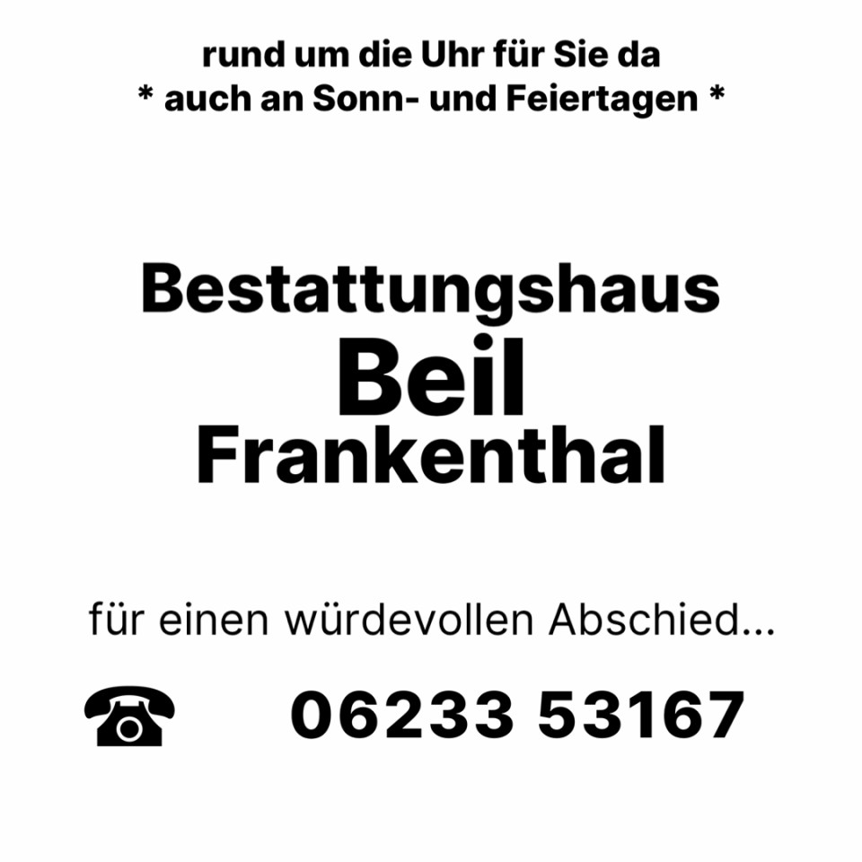 Beerdigungen Frankenthal